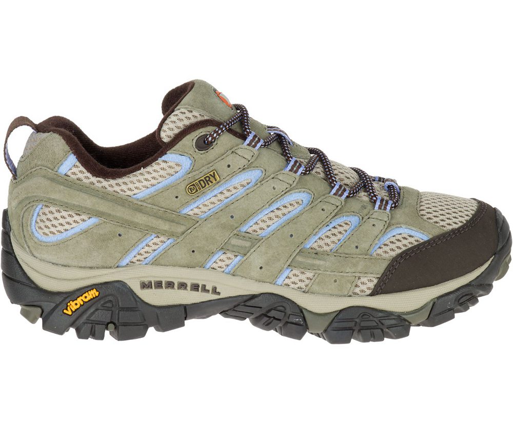 Buty Trekkingowe Merrell Damskie Oliwkowe - Moab 2 Waterproof - 029485-NWU